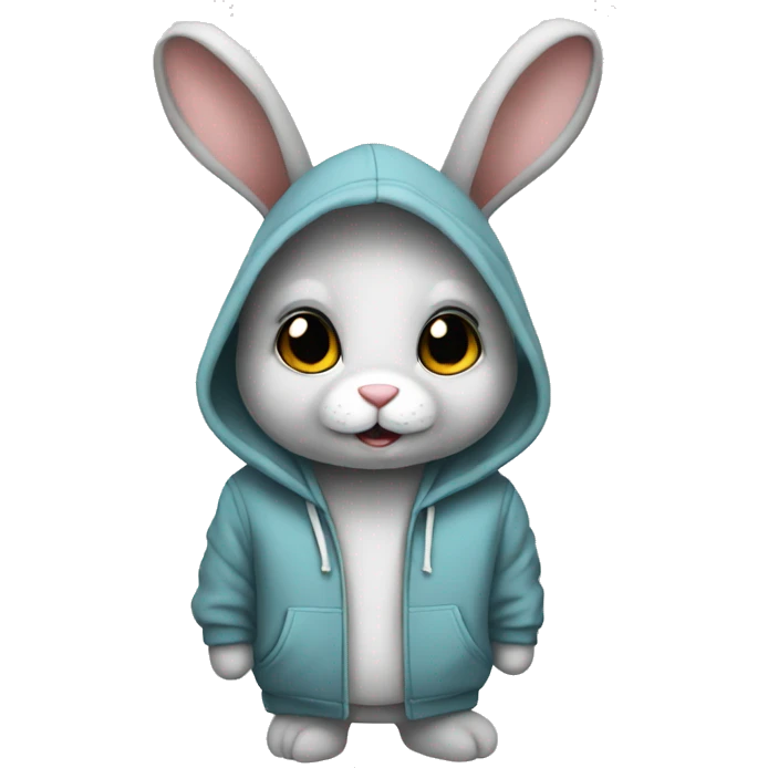 Bunny with hoodie emoji