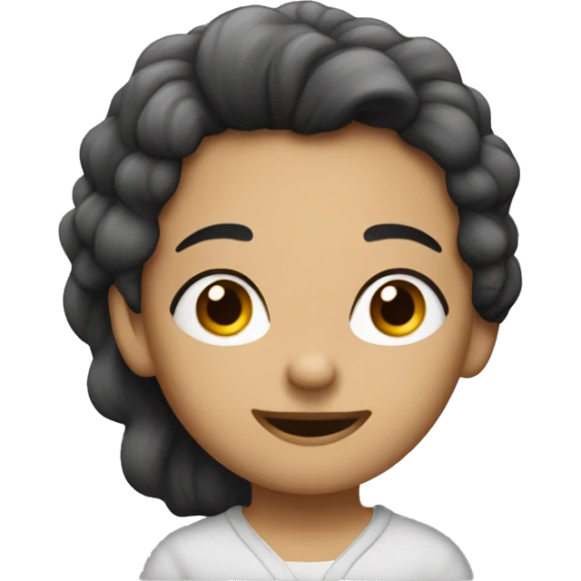 Девочка эльф с черными длинными волосами emoji