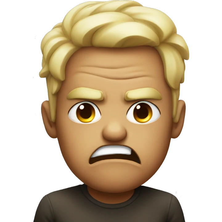 Kissy angry face emoji
