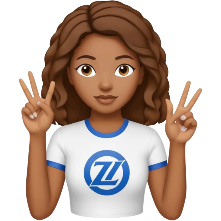 Zeta Phi Beta Sorority black women emoji. Make the logo ZφB emoji