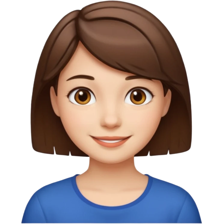 Short hair,Girl,brown hair, emoji