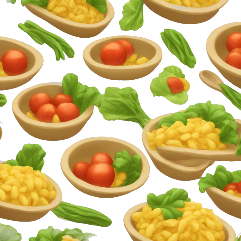 side dish, in the style of IOS emoji emoji
