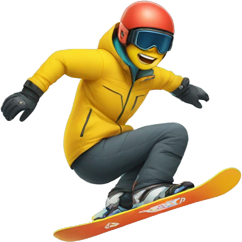 snowboarder, that seems he is faster emoji