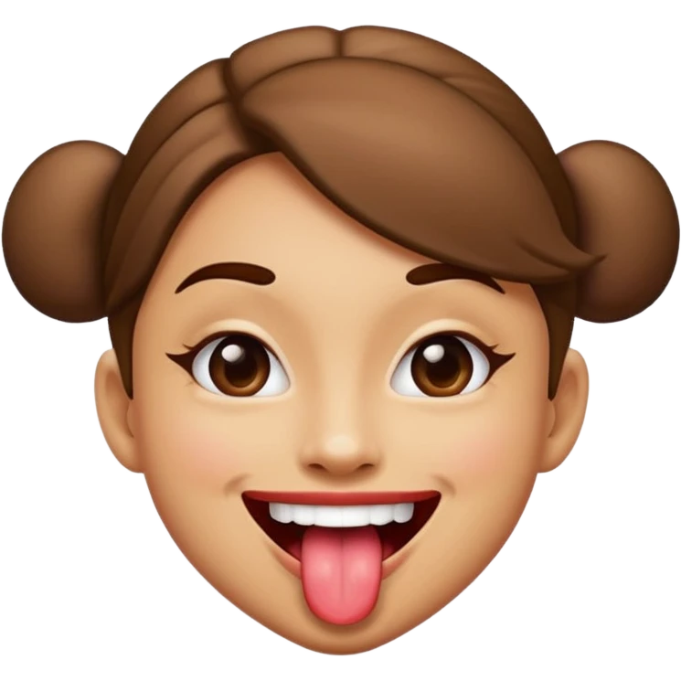 Dancer sticking tongue out emoji
