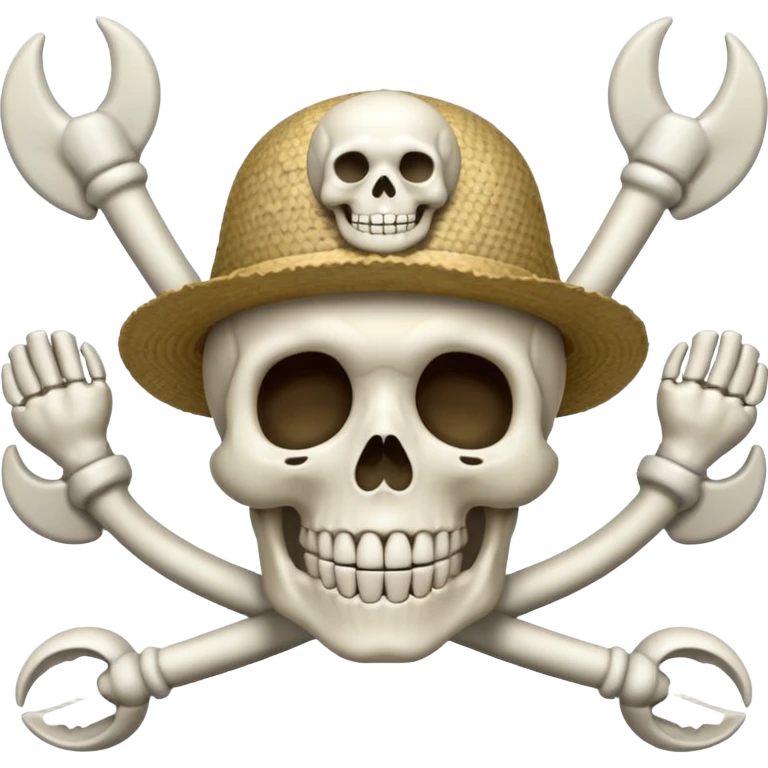 A skeleton with a propeller hat emoji