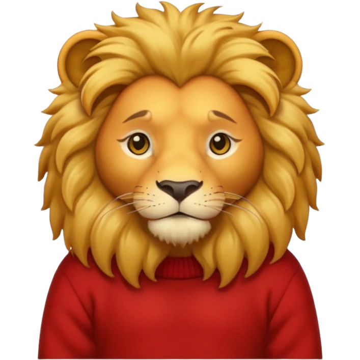 lion wearing jumper emoji