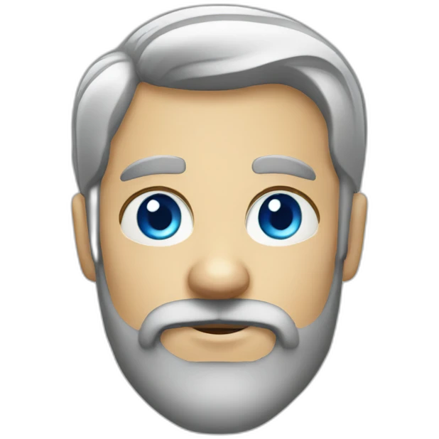 beard man blue eye emoji