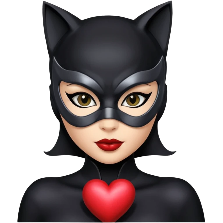 Catwoman sexy máscara manda coraxón emoji