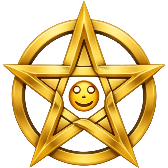 Pentagram with gold background  emoji