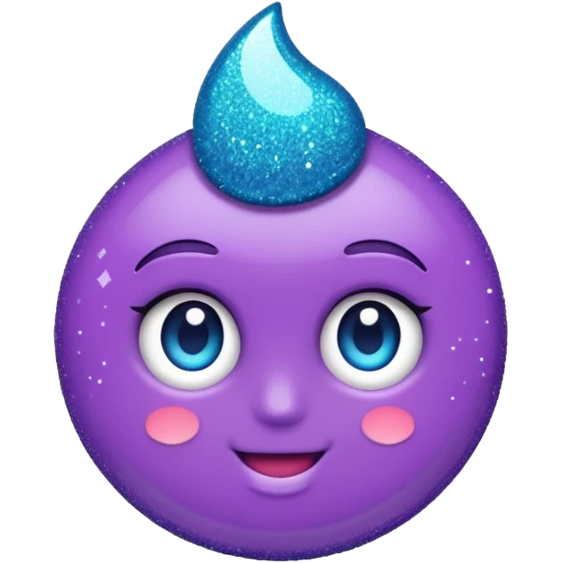 Glitter Roxo e Ciano Seta emoji