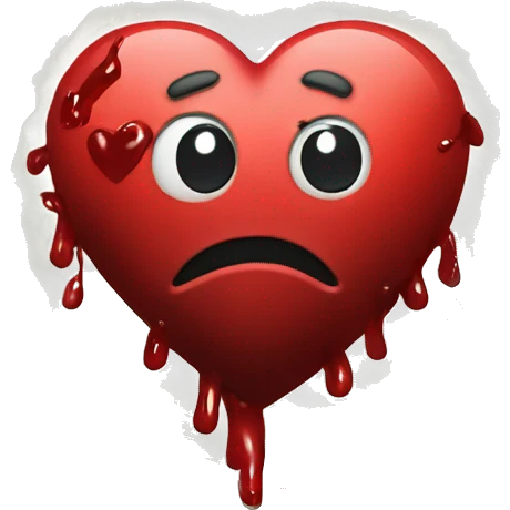 Heart with blood of money emoji