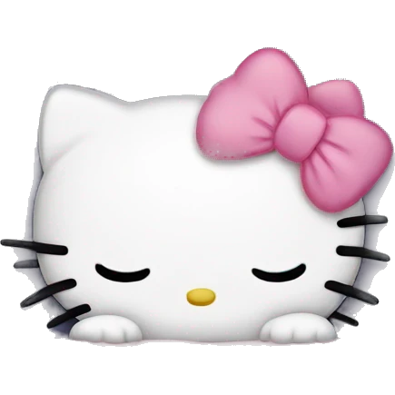 Hello kitty sleeps emoji