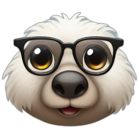 Ugly mole with big glasses emoji
