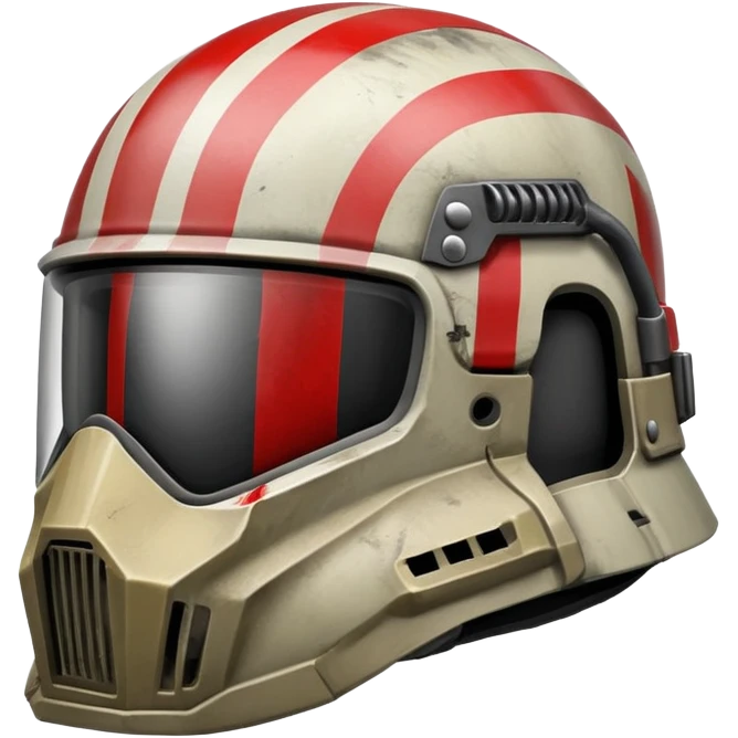 helmet with red stripes inspired by Killa from Escape from Tarkov emoji