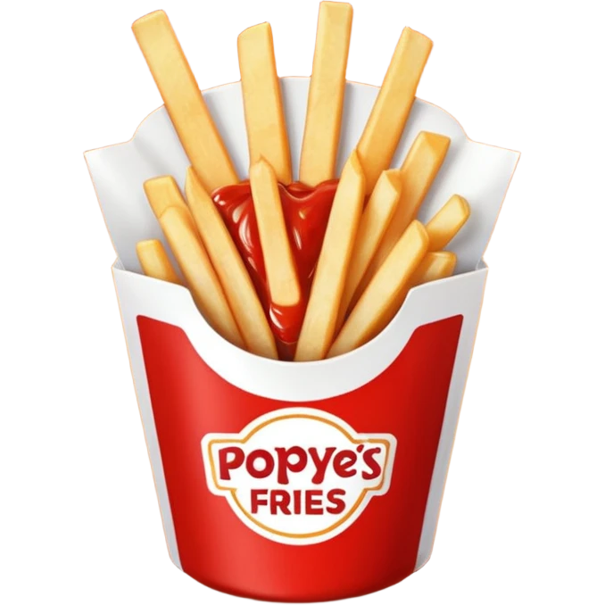 popeyes fries and ketchup emoji