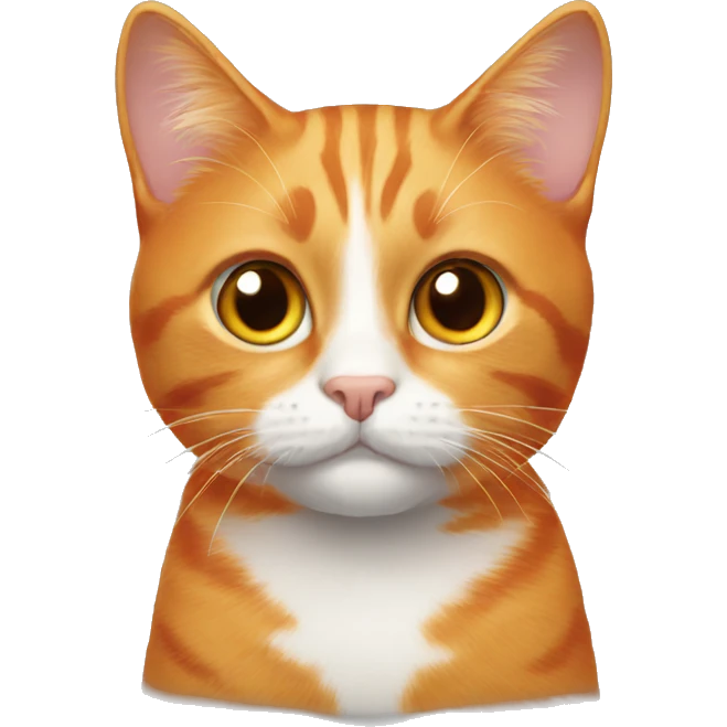 Orange cat with grey eyes emoji
