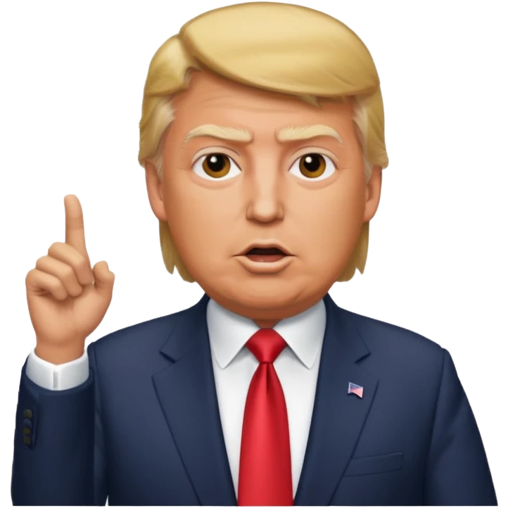 Donald Trump speaking at a rally emoji
