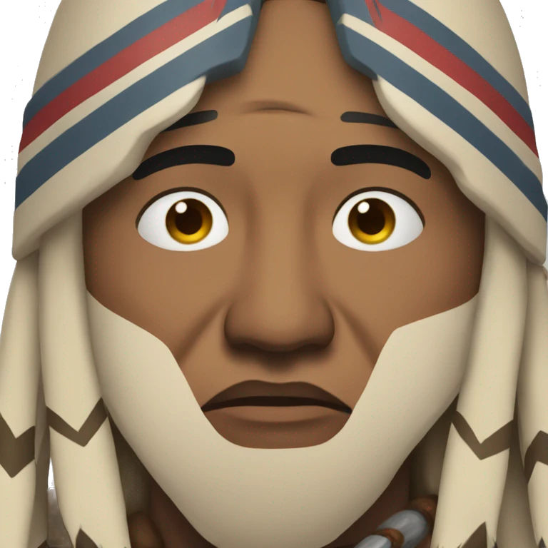 a native american man crying  emoji