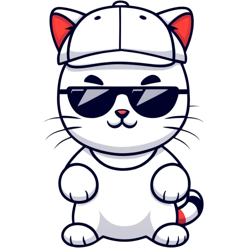 The radest and badest of cats emoji