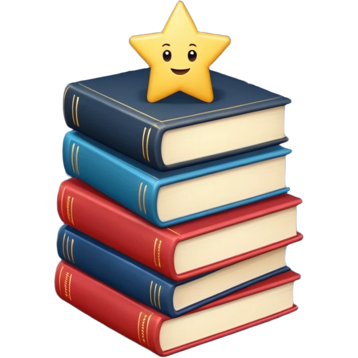   books + stars emoji