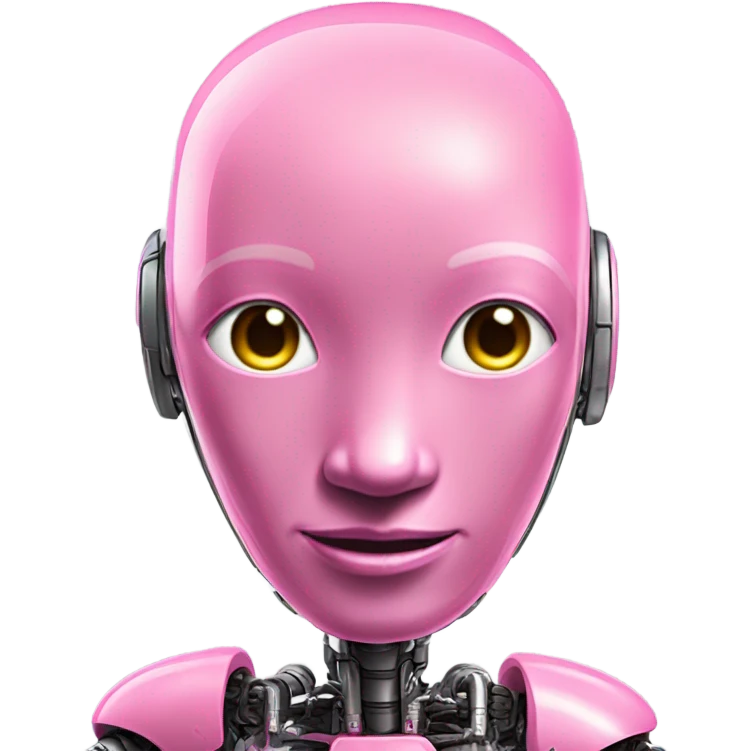 all pink humanoid robot emoji