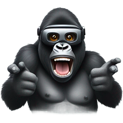 Gorilla tag gorilla with vr headset emoji