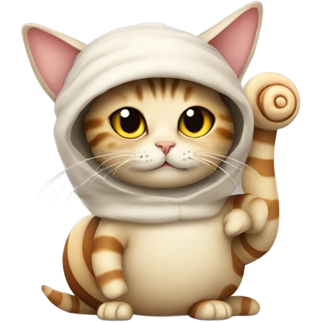 cat in a snail costume emoji
