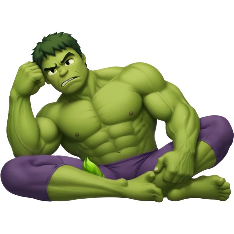 Incredible hulk taking a nap emoji