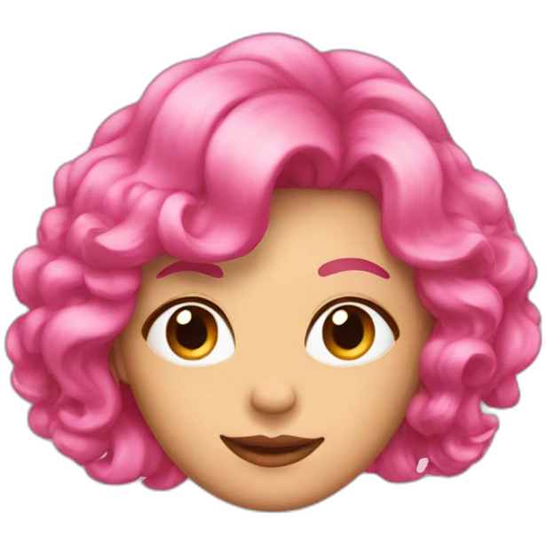 Cheveux rose emoji