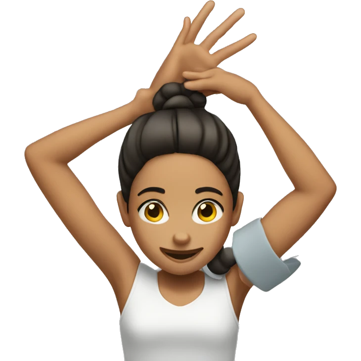 Girl making west side sign whit hands emoji