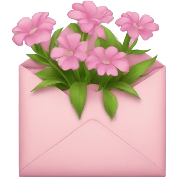 pink envelope with flowers emoji