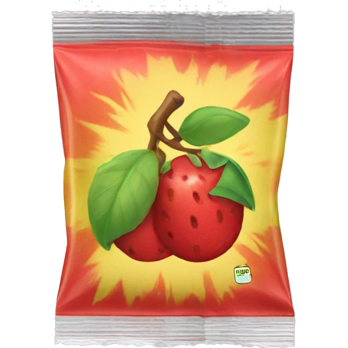 Fruit snack wrapper emoji