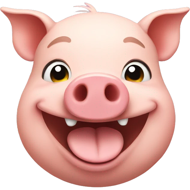 Smiling pig emoji