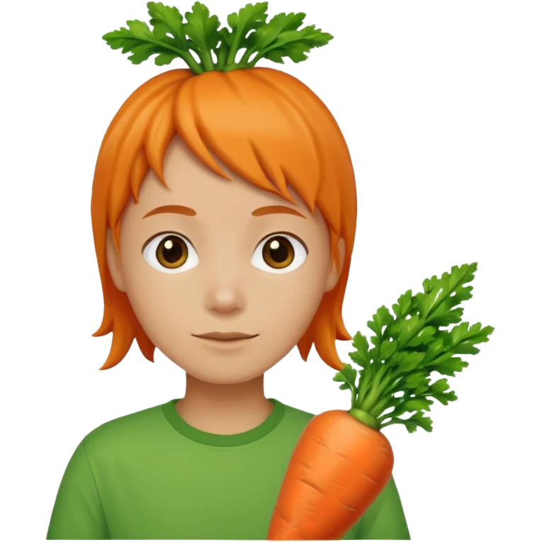 green carrot with shirt emoji