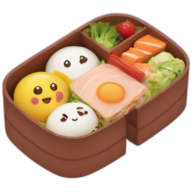 cute bento box emoji