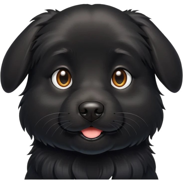 Emojji of black dog  emoji