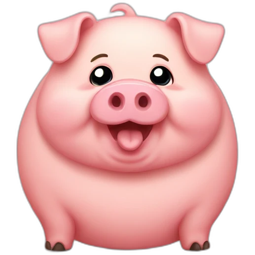 a fat pig emoji