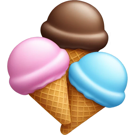 Ice cream with 3 balls emoji