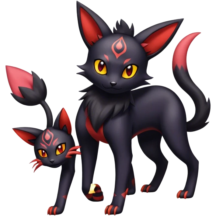 Umbreon-Litten-Espeon-Zorua-Torracat-fusion-hybrid full body emoji