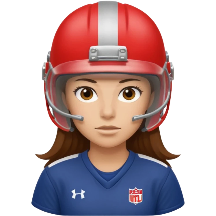 Long Haired Football Players, Female player emoji