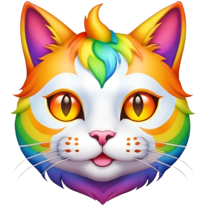 rainbow cat with horn emoji