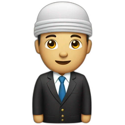 businessman wearing kufi emoji