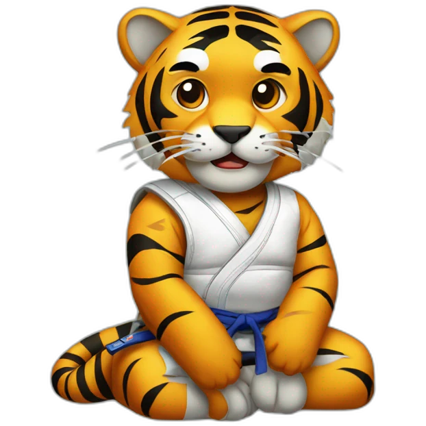 BJJ seated guard  Tiger  emoji