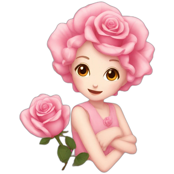 Chat cute rose emoji