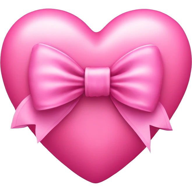 Pink heart with bow emoji