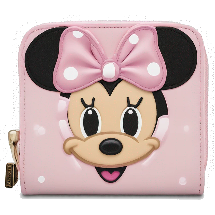 Loungefly light pink Minnie Mouse Wallet emoji
