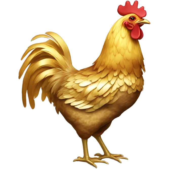 Gold chicken  emoji