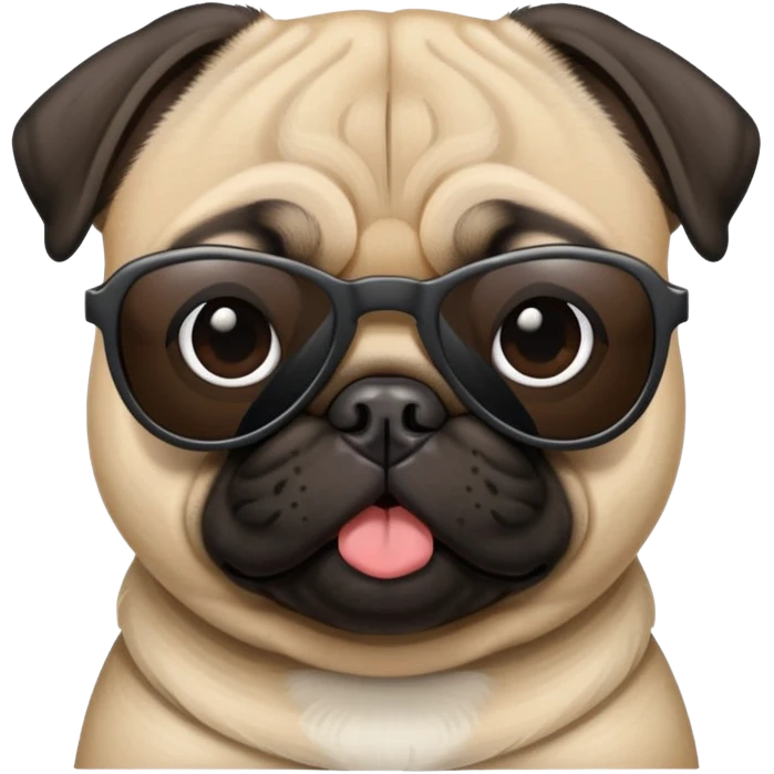 Pug with sunglasses emoji