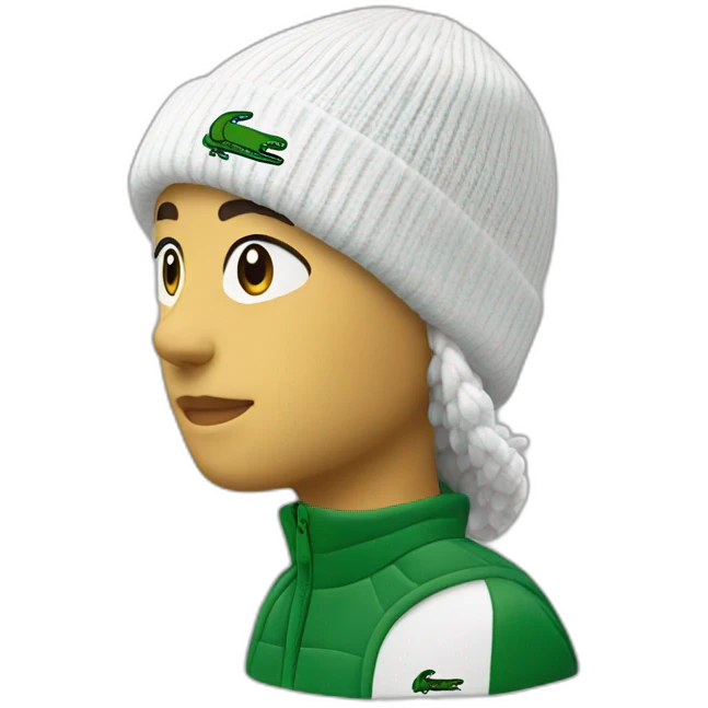 Friends lacoste beanie with lacoste emoji
