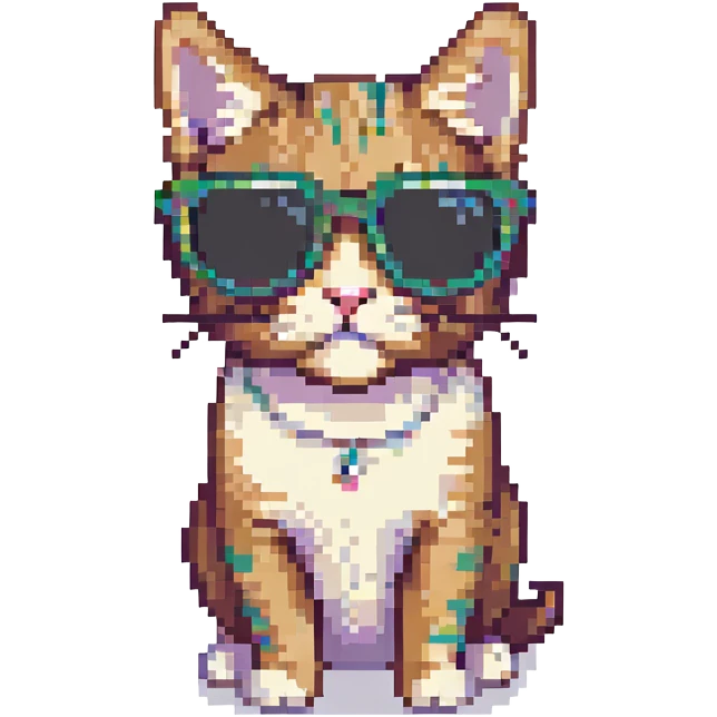 A cat wearing sunglasses emoji